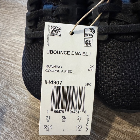 Adidas UBounce DNA Black Athletic Shoes Toddler - Picture 3 of 7